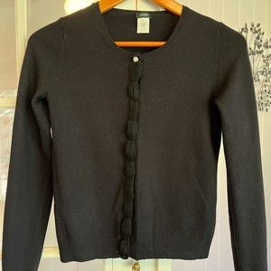 J. Crew Jackie Cashmere blend gauze trim cardigan
